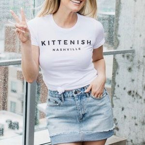 NWT Kittenish Classic Denim Mini Skirt by JJD